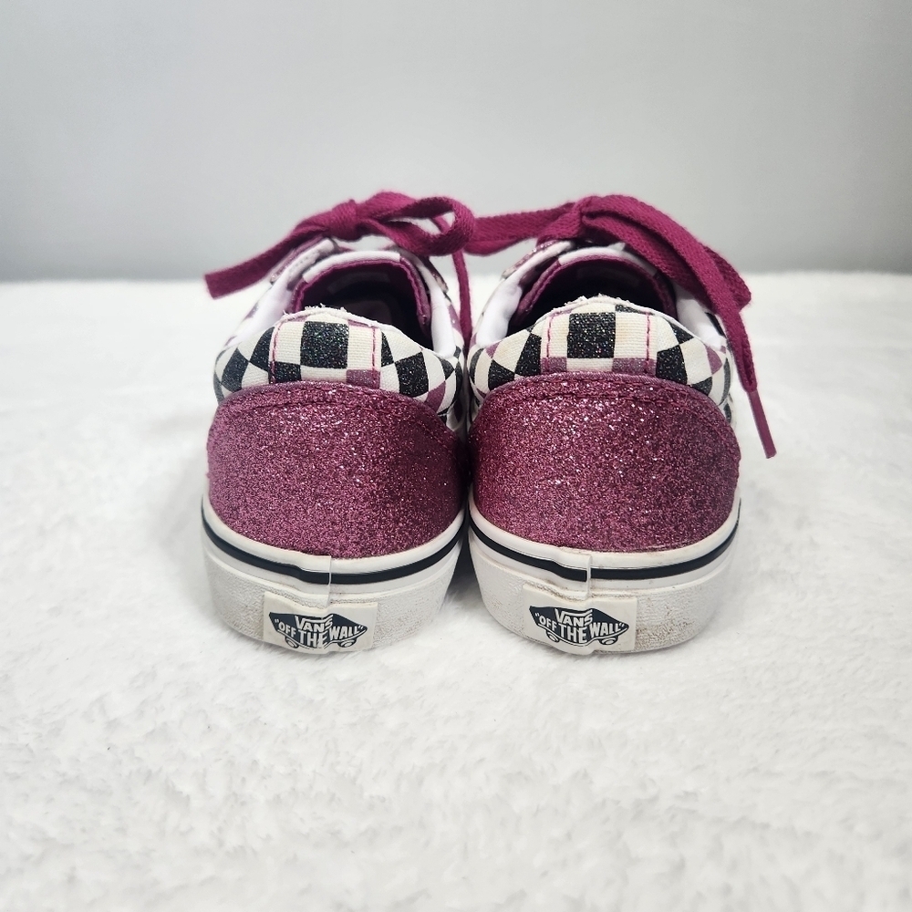 Vans Kids Sneakers - Pink and Black Checkered Size 4.5 - Picture 4 of 10